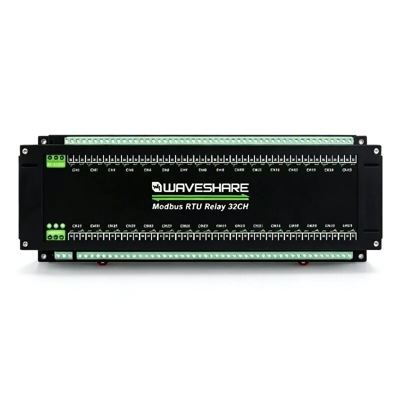 Waveshare Modbus RTU 32-Ch Relay Module, RS485 Interface, With Multiple Isolation Protection Circuits