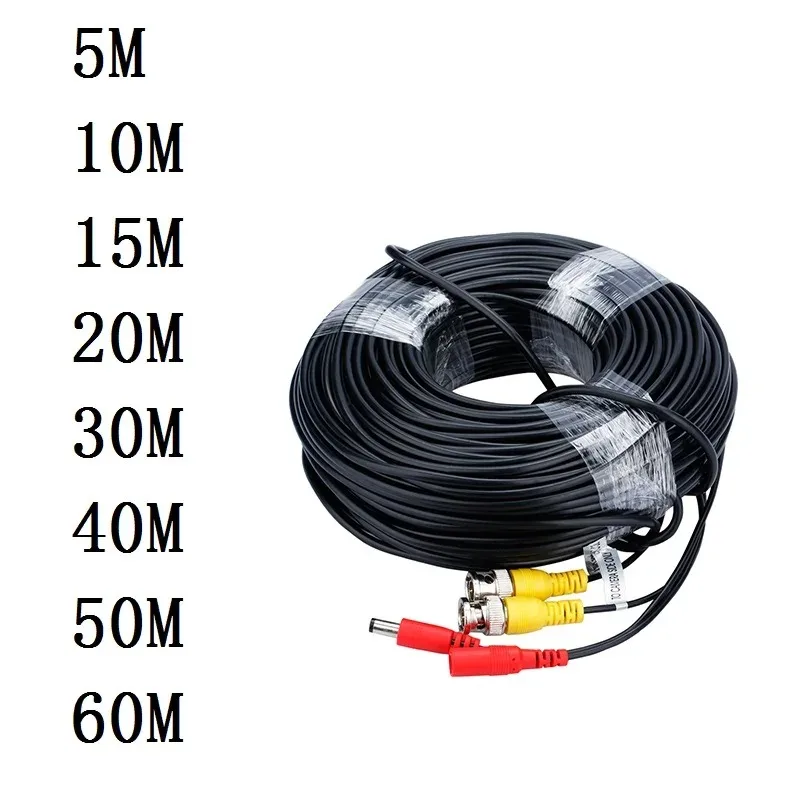 ESCAM 10~60M CCTV DVR Camera Recorder system Video Cable DC Power Security Surveillance BNC Cable