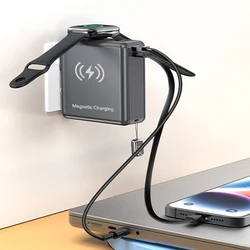 15000mAh Magnetic Wireless Charger Power Bank for iPhone 14 13 iWatch Xiaomi Samsung 22.5W Fast Charging Powerbank with AC Plug
