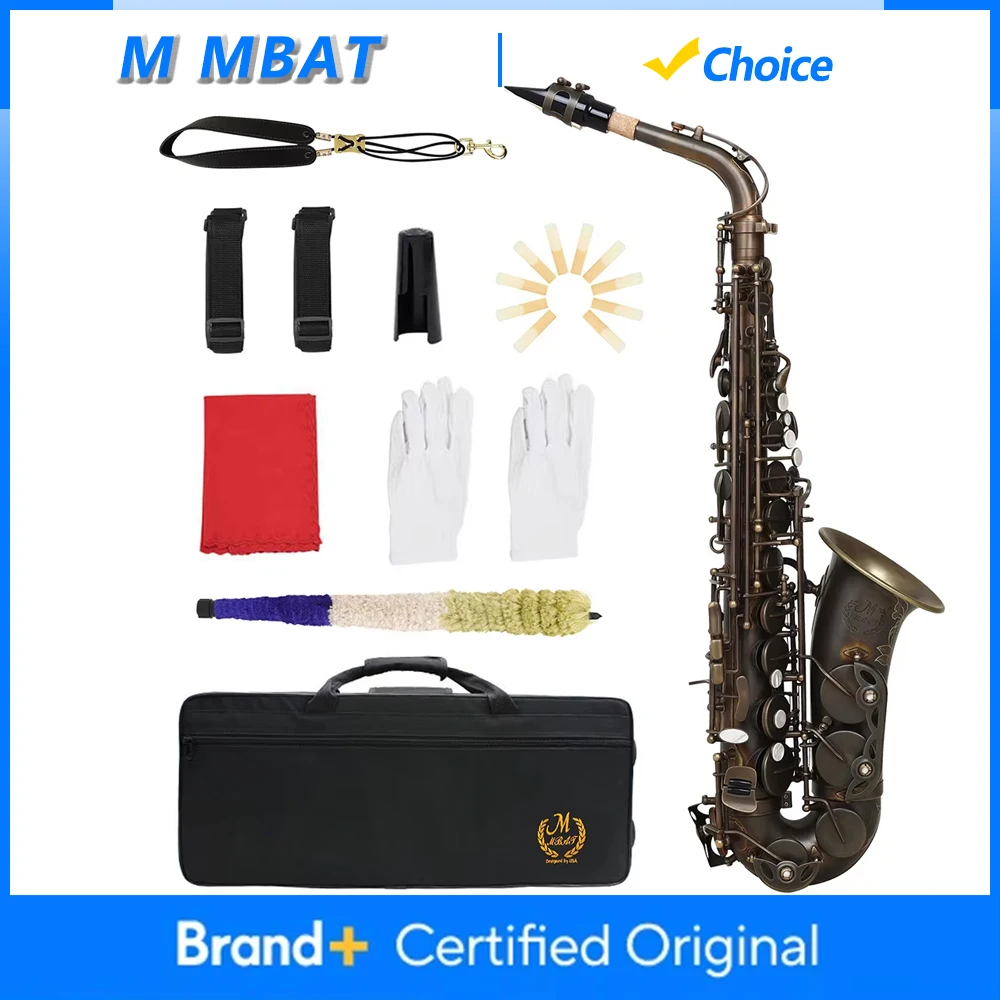 

Саксофон альт SLADE, латунный корпус, си-бемоль, фиолетовый, профессиональный духовой инструмент с кейсом, тростниками, перчатками и аксессуарами