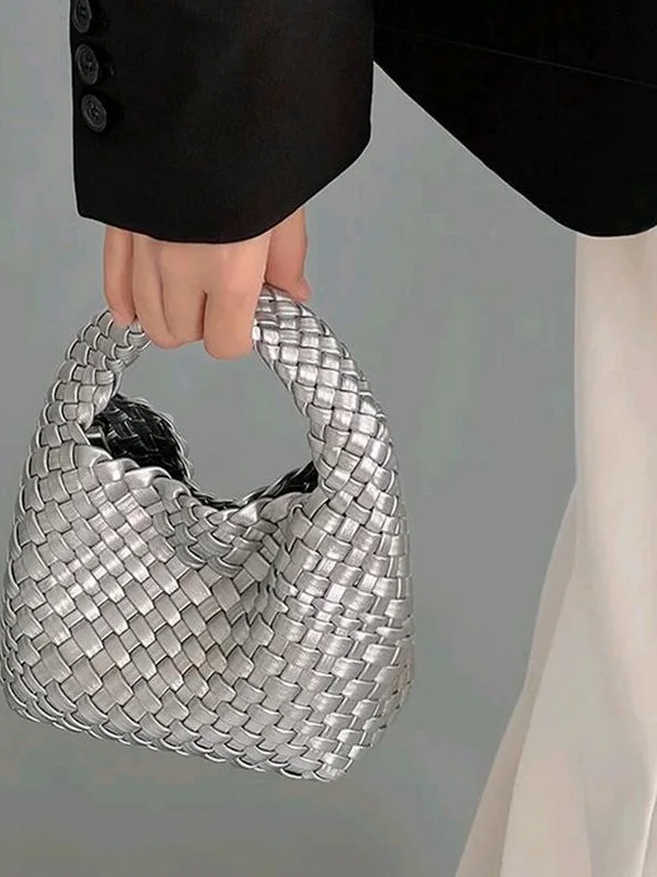 

High Quali Leather Woven Buet Bag Handheld Women's oulder Crossbody Bag Faionable Versatile Lightweight Luxury 2025 New