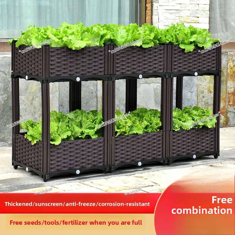 Planting Box Special Box for Growing Vegetables Artifact Roof Extra Large Clearance Family Balcony Outdoor Deepening