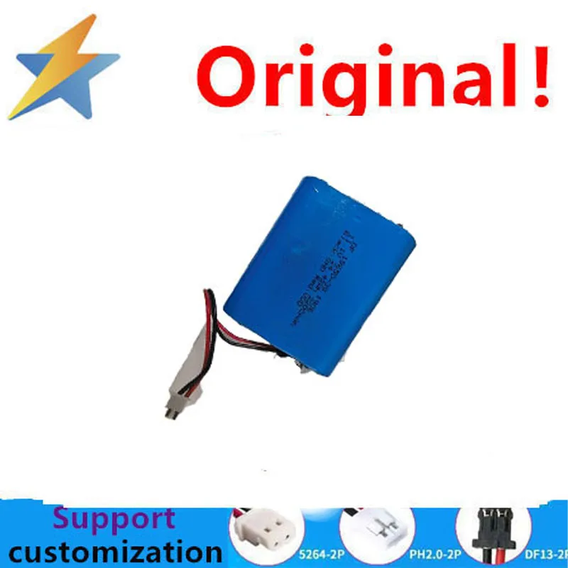12V lithium battery, large capacity rechargeable 2200MAH sound bulb, LED light 18650DC dual head toy protection