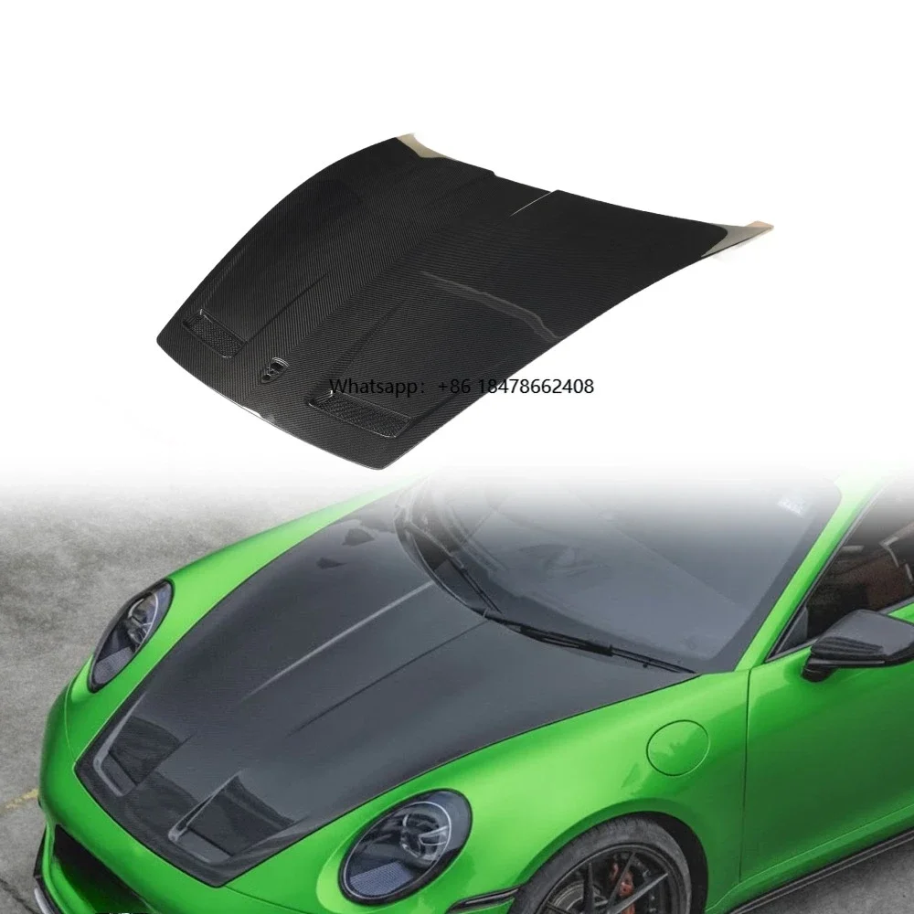 High Quality GT3 Look Dry Carbon Fiber Hood Bonnet for 911 992 GTS 4S Carrera S 2020 2021 2022 2023 Auto Parts