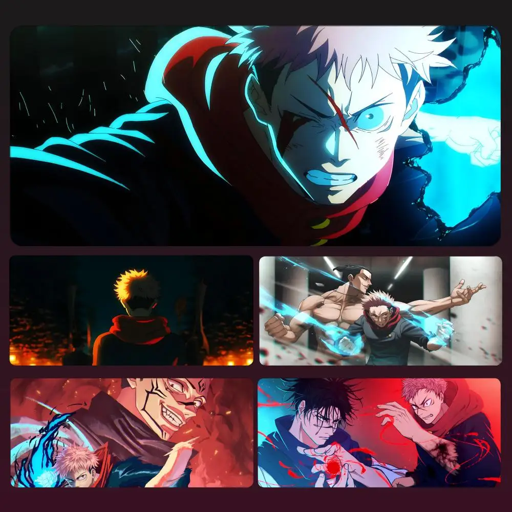 

Anime Jujutsu Kaisen Yuji Itadori Boy Mousepad Anime Mouse Pad Gamer XL Computer HD Home Mousepad XXL Mouse Mat Non-Slip