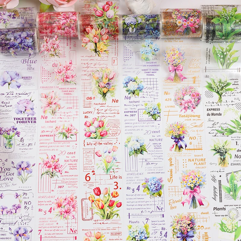 12PCS exquisite flower film Chengnan flower shop series suitable for DIY hand-made gift packaging decoration, etc.