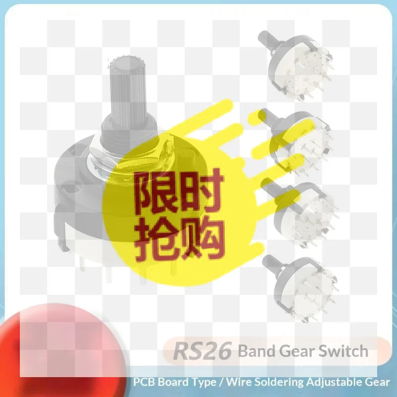 【BA】RS26 1/2/3/4 Pole Position 3/4/6/12 Selectable Band Rotary Channel Selector Switch Single Deck Rotary Switch Band Selector