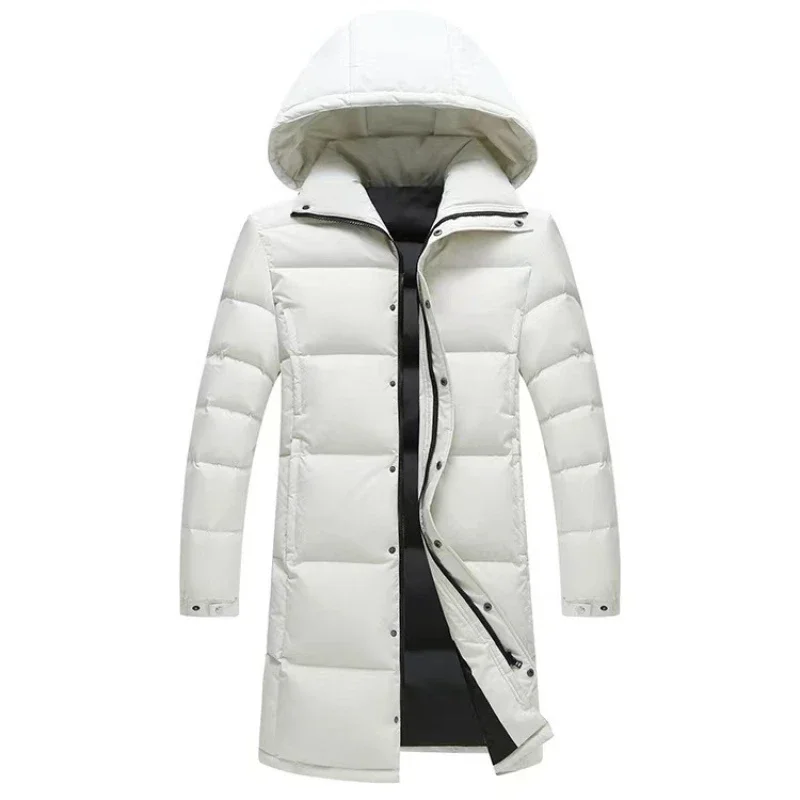 Nieuwe Winter Mannen Lange Puffer Jassen Capuchon Casual Eendendons Jassen Kwaliteit Mannelijke Outdoor Winddicht Warme Winter Parka Herenkleding