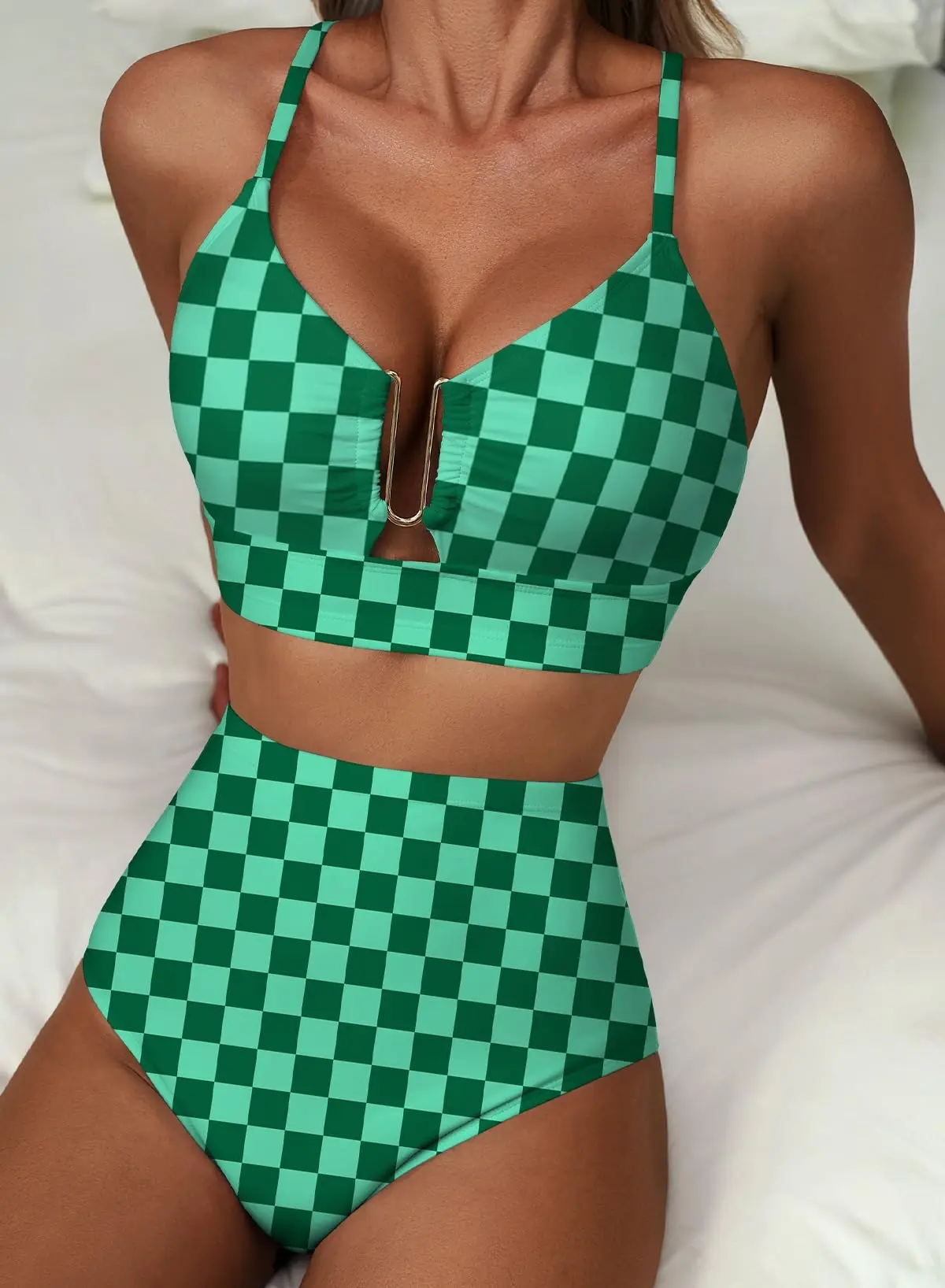 Cikini V-Wire Beach Vacation Floral Print Bikini Set Summer Beach Swimwear Bathing Suit For Women view 3