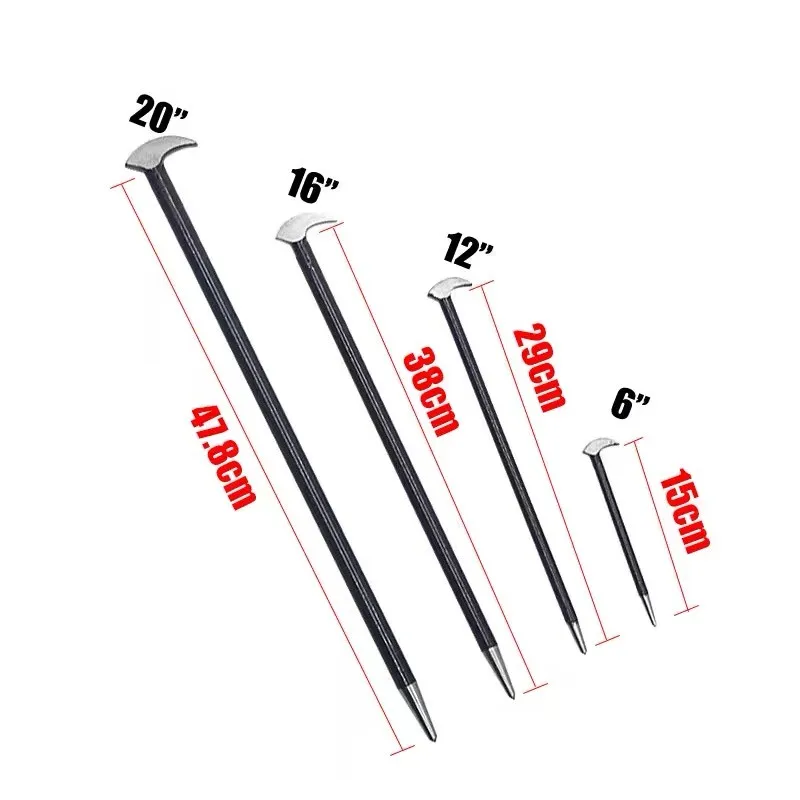 4pcs Round Bar Crowbar Nail Extractor 6 