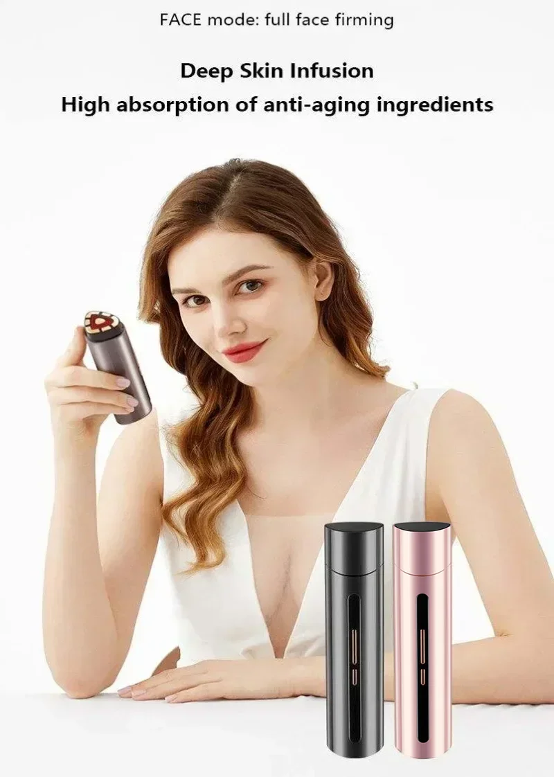 Machine de beauté du visage à 7 avantages de base, radiofréquence, raffermissement de la peau, équipement de beauté à lumière rouge EMS pour Anti-rides