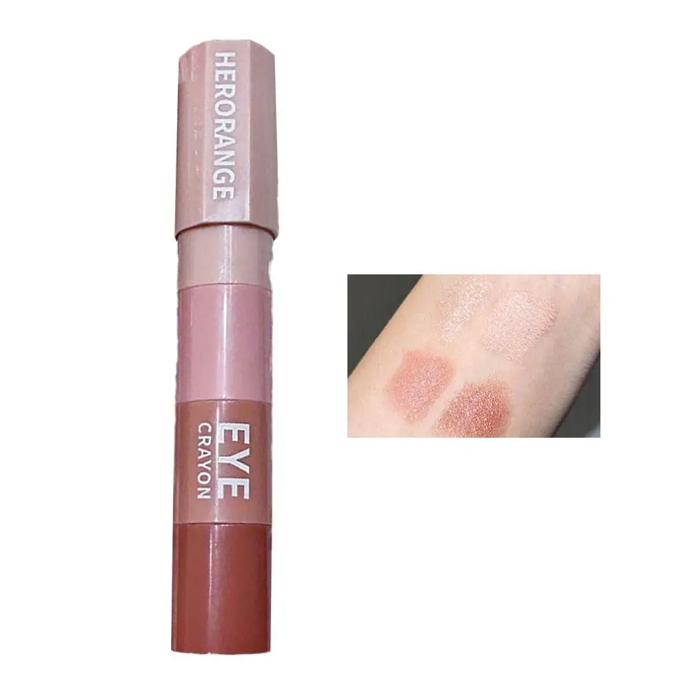 Impermeável Pearlescent Sombra Highlighter, Glitter Pen, Eyeliner Stick, Lasting Eyes Maquiagem, Pe S5Y8, 4 em 1