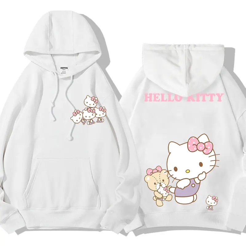 New Spring and Autumn Thin hoodies Children\'s Clothing Hello Kitty hoodie for girls Sanrio Round neck hoodie Girls\' outerwear