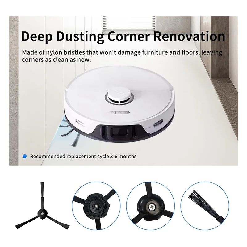 ABGP-Kit de accesorios Compatible con Roborock S8 Pro Ultra Robot aspirador cepillo principal doble Cepillo Lateral filtro Hepa paños de fregona