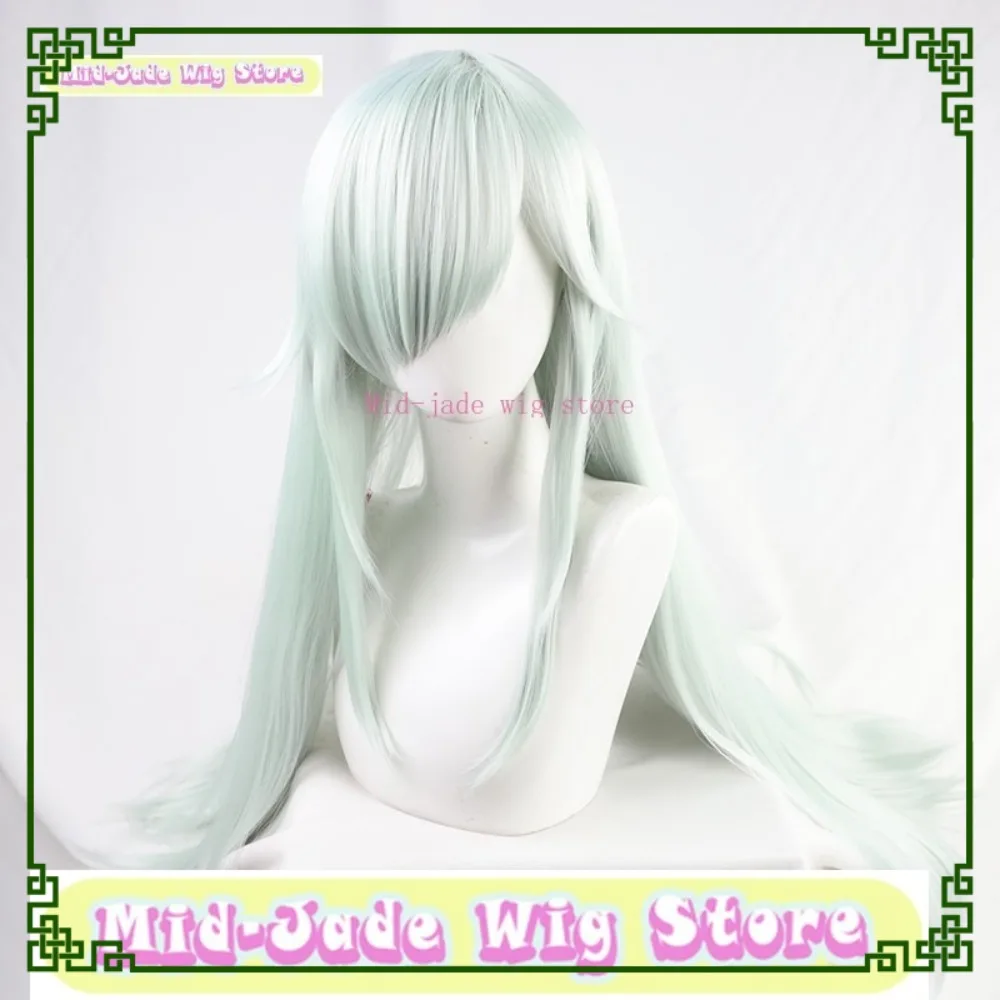 

Черно-белые клеточки, парик для косплея, аниме-игра, косплей, пирог, белая кровь, синие длинные прямые волосы