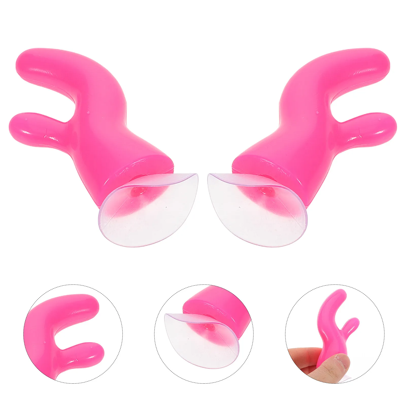 2Pcs Motorcycle Decoration Deer Horns Reusable Suction Cup Antlers Plastic Accessories Unique Cute Motorcycle Gear