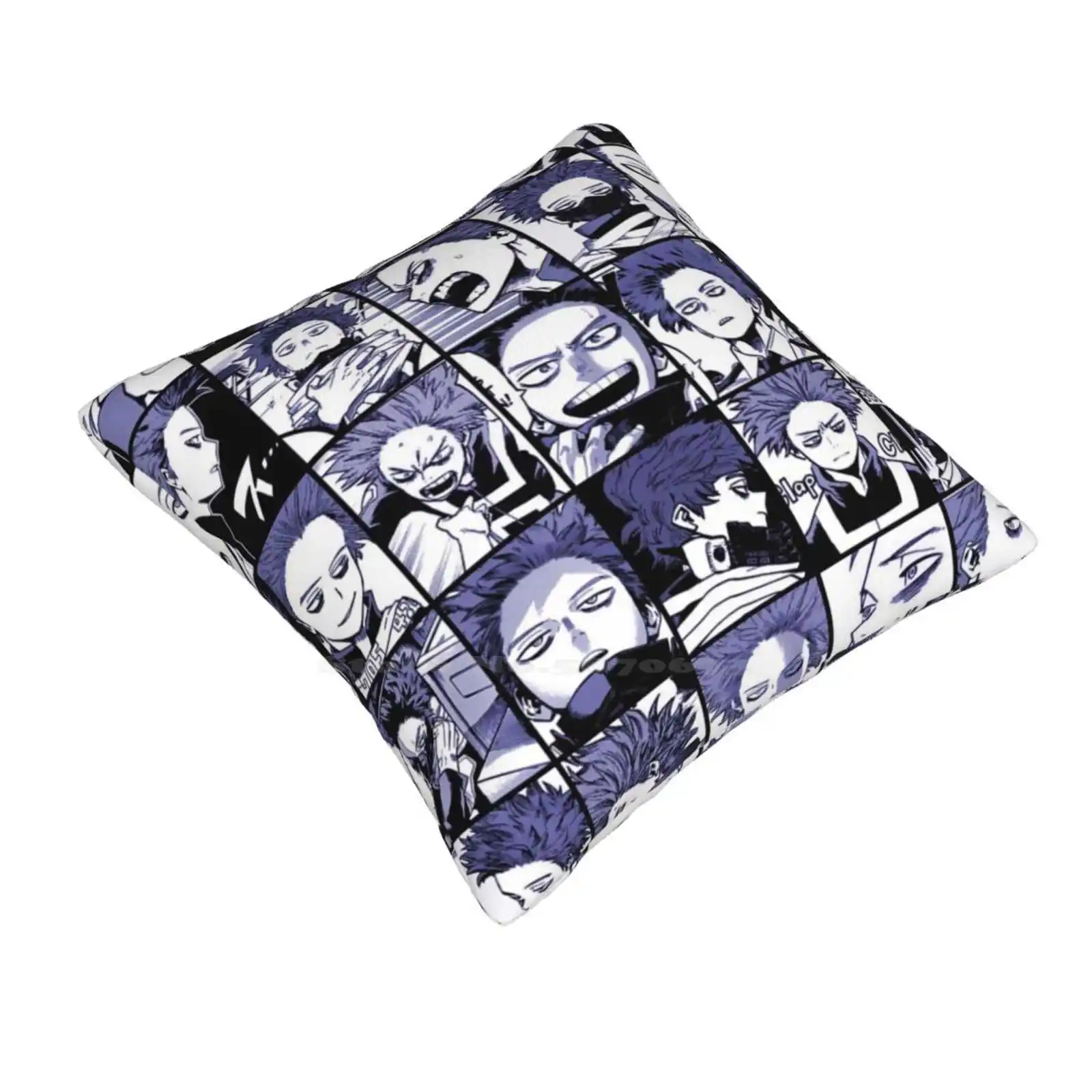 Shinso Collage Color Version Home Sofa Car Cushion Cover Pillowcase Shinso Hitoshi Purple Collage Anime Manga Boku No Hero