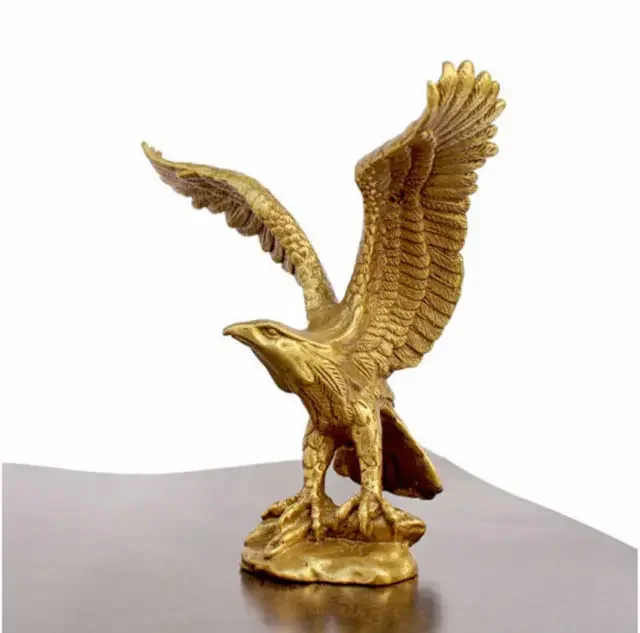 Dekorasi Tembaga Kerajinan Kuningan Kuningan Patung EAGLE/Hawk Sosok Figurine 4.5 