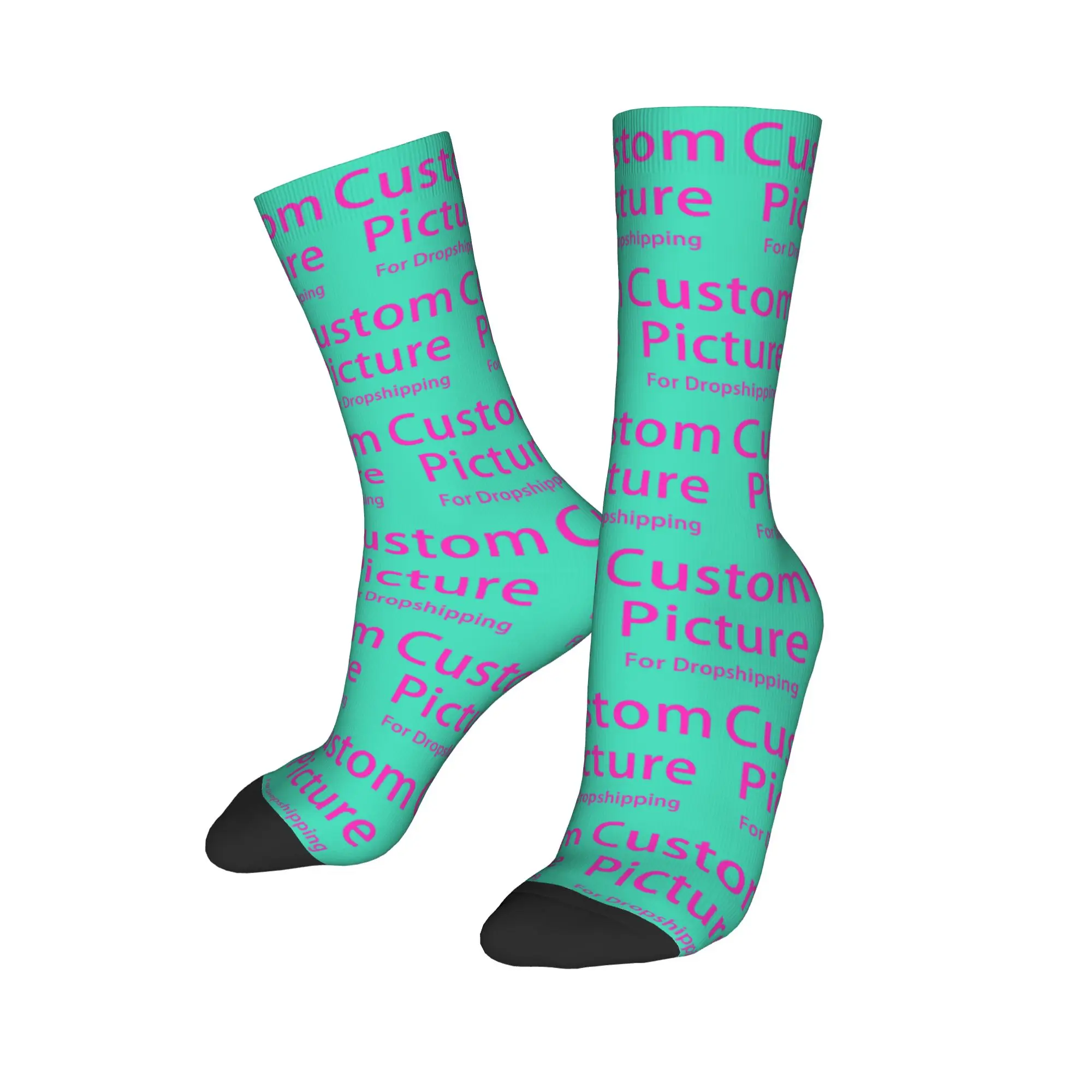 

Custom Your Design Funny Personalized Custom Photo Logo Socks Women Men Warm 3D Printed Customized DIY Print Basketball Socks