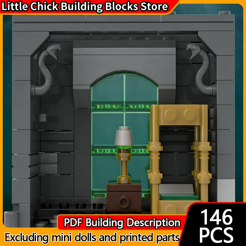 

Magical Movie Model MOC Building Bricks Dormitory Display Case Modular Technology Children Holiday Gifts Assemble Toys Suit