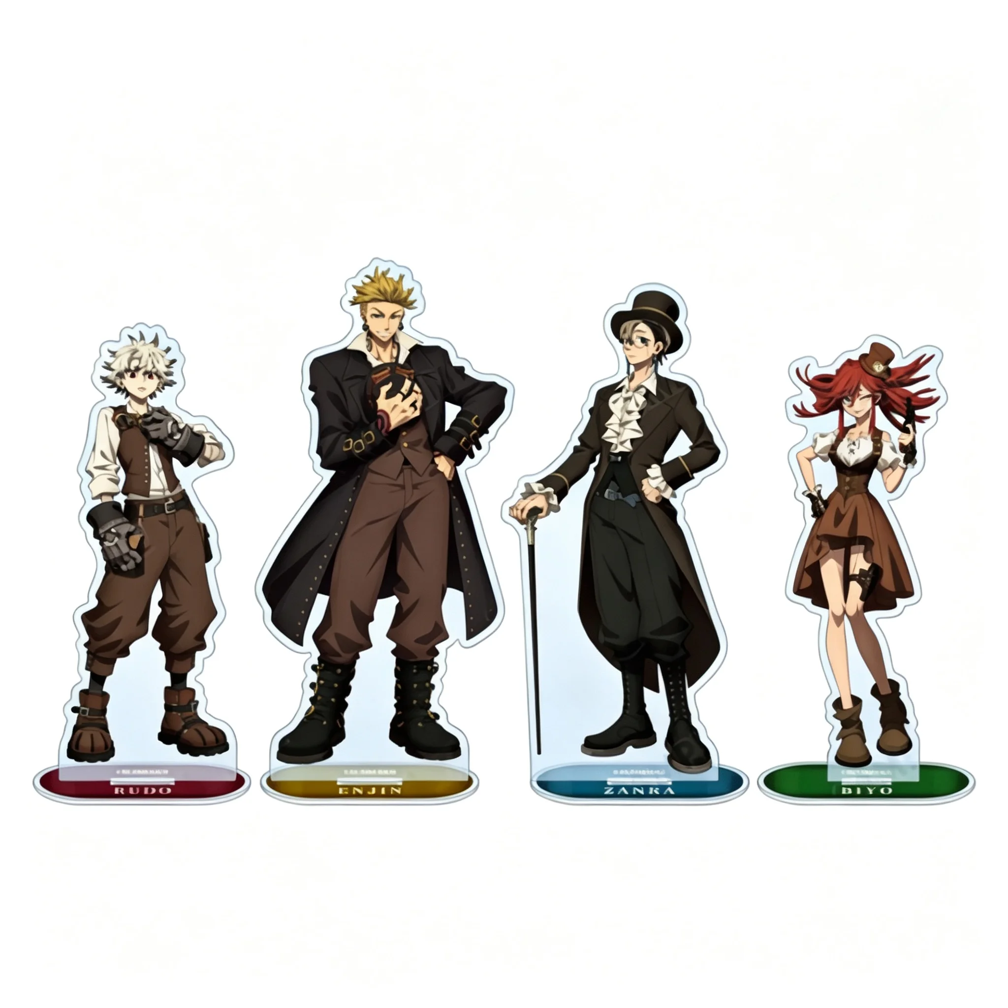 Anime GACHIAKUTA Jabber Wonger Rudo Victorian Steam Fantasy Style Acrylic Stand Model Plate Keychains Desk Decor