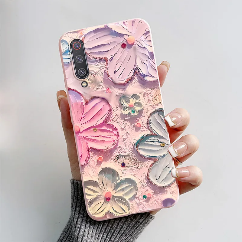 For Xiaomi Mi 9 Lite Case Cute Cartoon Butterfly Shockproof Cover Silicone Funda For Xiaomi Mi 9 SE Mi9 Bumper Mi9Lite Protector