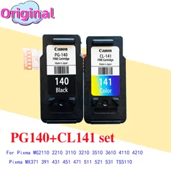 Original Ink Cartridge 140XL 141XL PG140 CL141  Compatible For Canon PG-140 CL-141 PIXMA MG4110 MG3210 MG3510 MG474 Printer