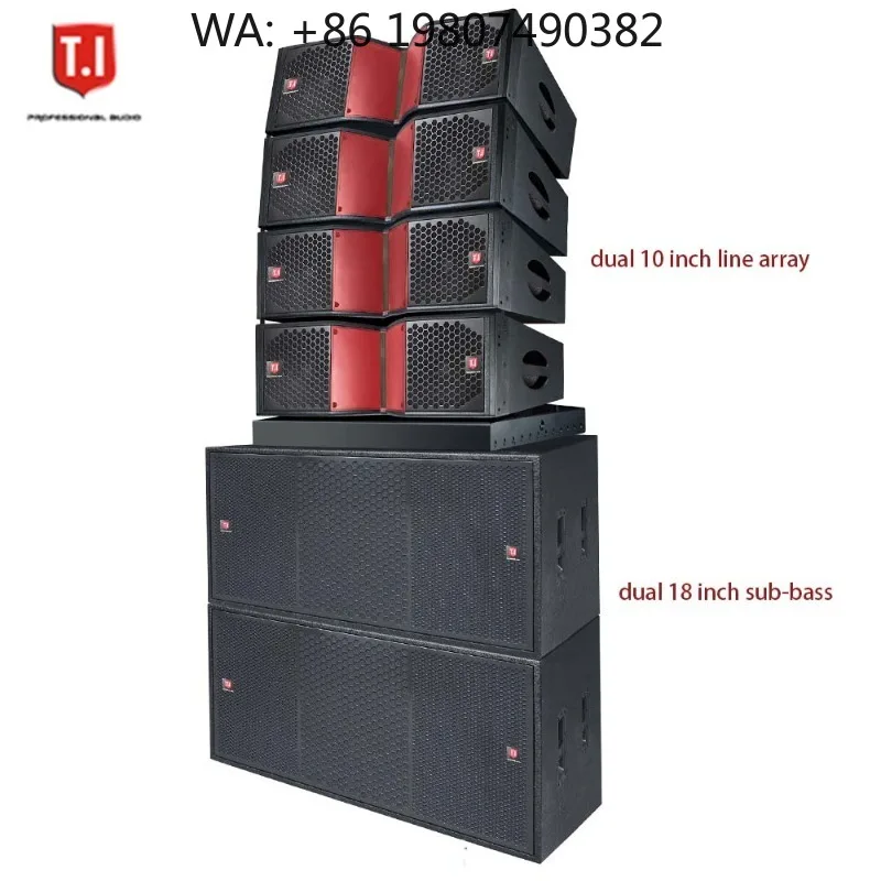 Dual 12 Inch 3-Way Passive Line Array with 18 Inch Subwoofer Professional Sound