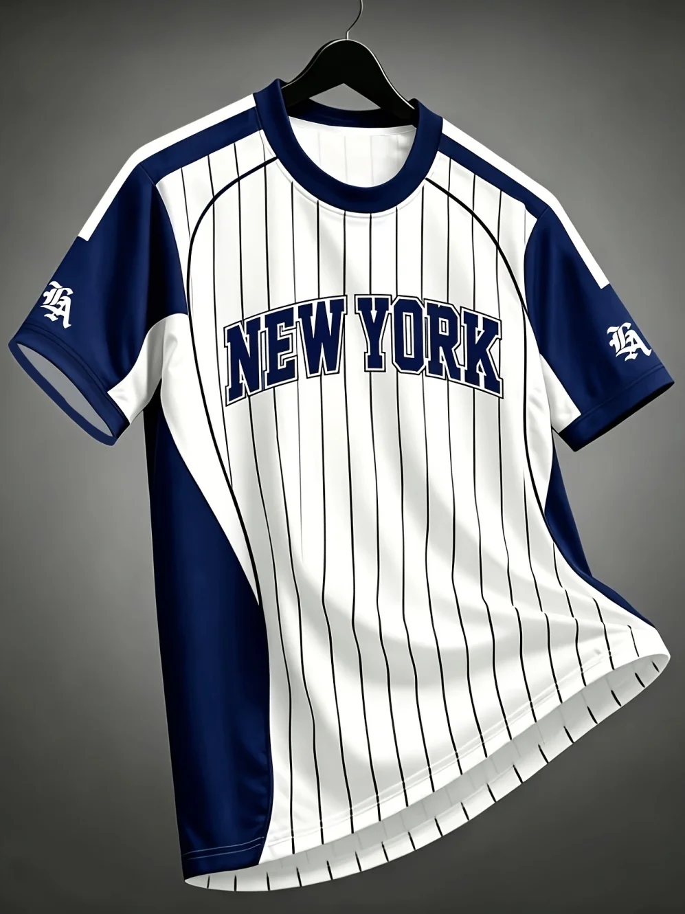 Herren-Freizeit-T-Shirt mit Rundhalsausschnitt, gestreiftes Design, modisches Oberteil, bequem für den Außenbereich, Rundhalsausschnitt, kurze Ärmel, Herrenbekleidung. – Detail 7