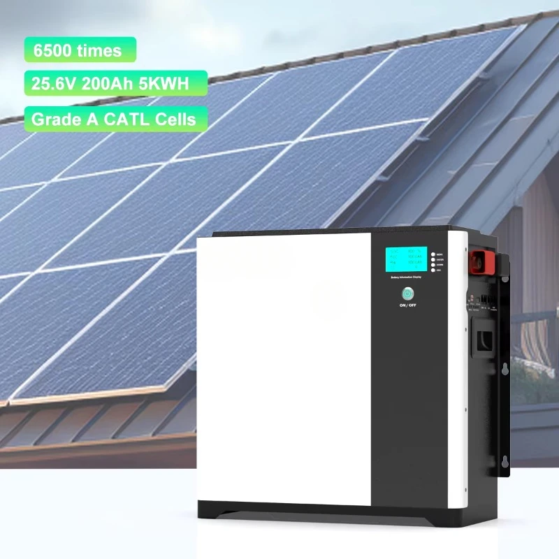 Home Energy Solar Storage 25.6V 200ah Powerwall 24v system Rechargeable lifepo4 battery Wall Mounted lithium battery