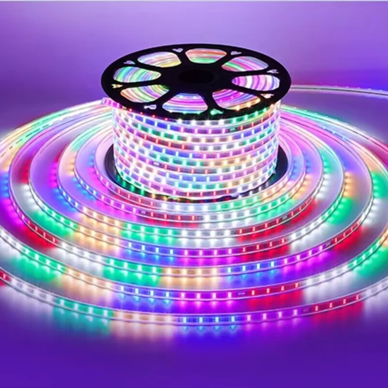 

Led Strip Lights Multicolor Light Strips 8 Modes Power Control 220V EU plug RGB Led Lights for Home Outdoor Color Changing
