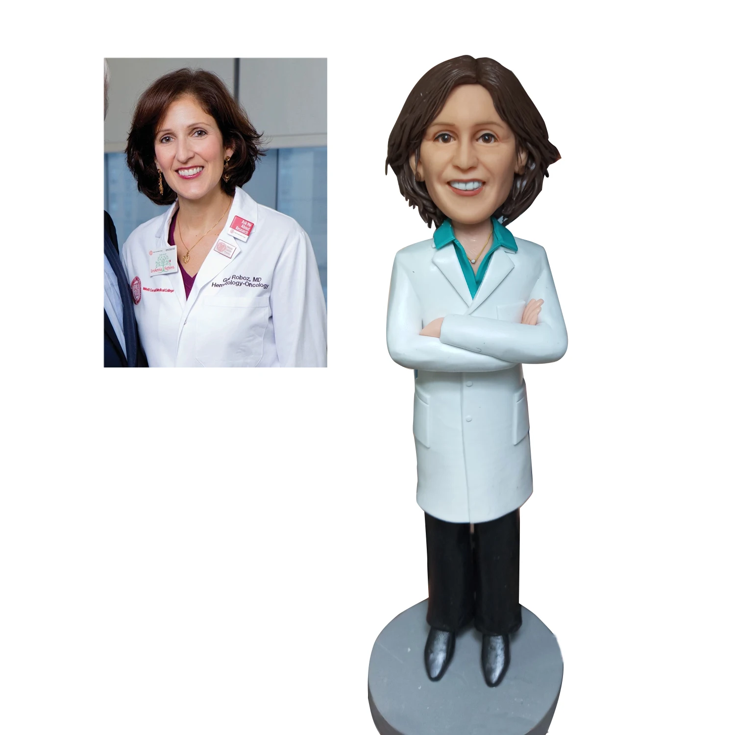 

Custom Bobblehead for Doctoress Photo Custom Gift of Woman Doctor, Unique Gift for Doctors, Nurses, Med Students - Hand-Painted