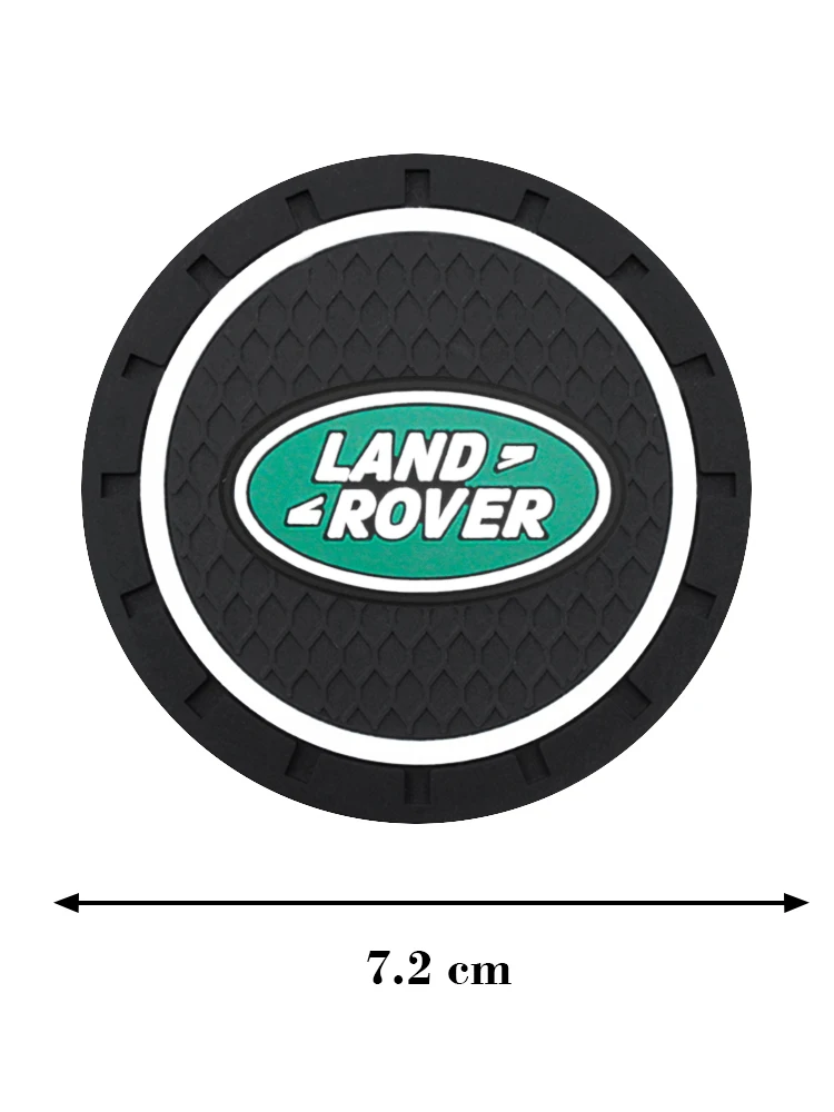 2pcs Anti-slip Pad Mat Interior Car Water Cup Pad  Rubber Mat For Land Rover Defender Freelander Discovery 1 2 3 Evoque Range SV