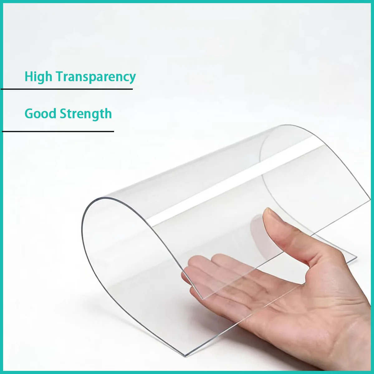 0.2-10mm thick and 100-400mm long transparent PVC plastic board for advertising light boxes, partitions, etc