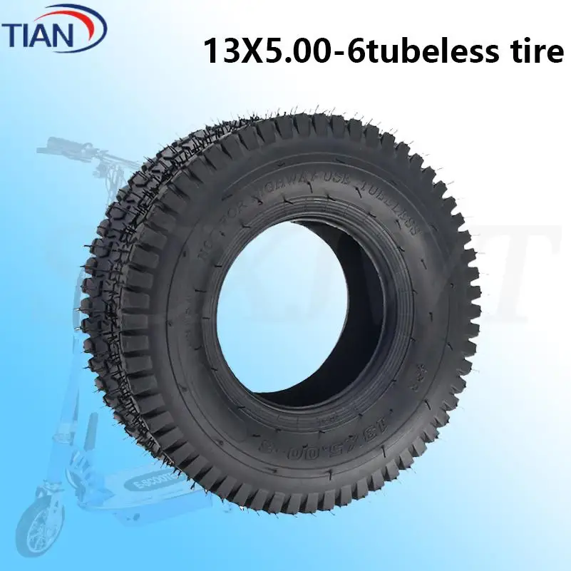 

6-inch 13x5.00-6 Turf Friendly Tire is applicable to gardening tractor rider mower Lawn & Garden Mower, drifting beach car acces