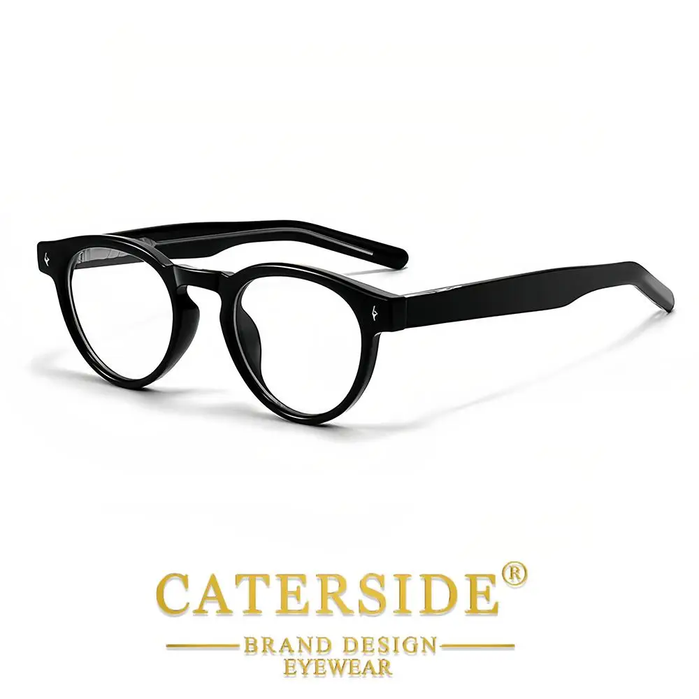 CATERSIDE Modische Damen-Rundbrille mit Blaulichtfilter, Premium Tr-90-Rahmen, Herren-Outdoor-Business- und Büro-Schutzbrille – Detail 7