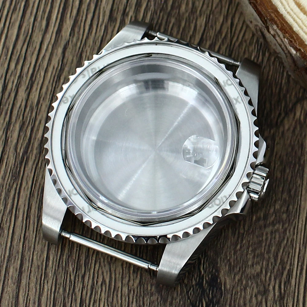 

40mm 8215 Case Watch Case Sapphire Crystal for SUB Yacht GMT NH34 NH35 NH36 NH38 NH70 NH72 8215 Eta 2824 Fit 38mm*30.6mm Bezel