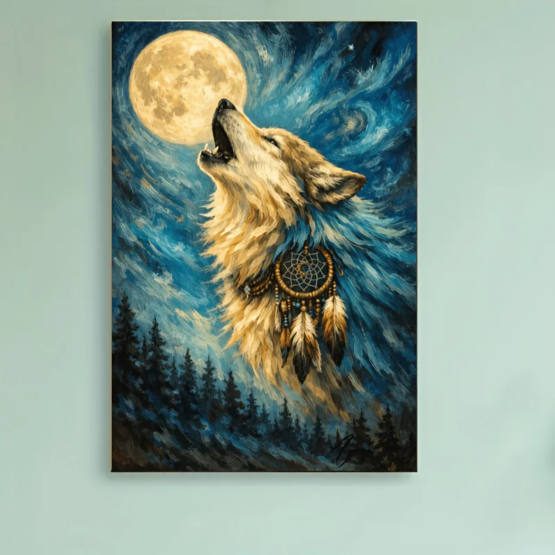 

500/1000/1200/2000PCS Puzzles for Adults Under The Moon Wolf King Theme,Jigsaw Puzzles Brain Challenge Game Gift Home Decor