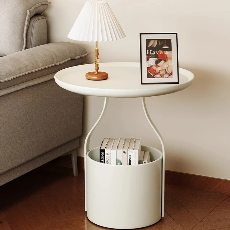 

Многофункциональный приставной столик с местом для хранения вещей, современный минималистичный железный прикроватный столик и креативная геометрическая полка для гостиной