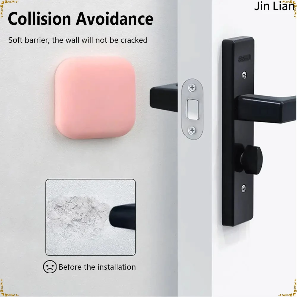 Silicone Doorstop Self Adhesive Furniture Anti-crash Pad Mute Guard Door Stopper Practical Wall Protector Door Handle Bumper
