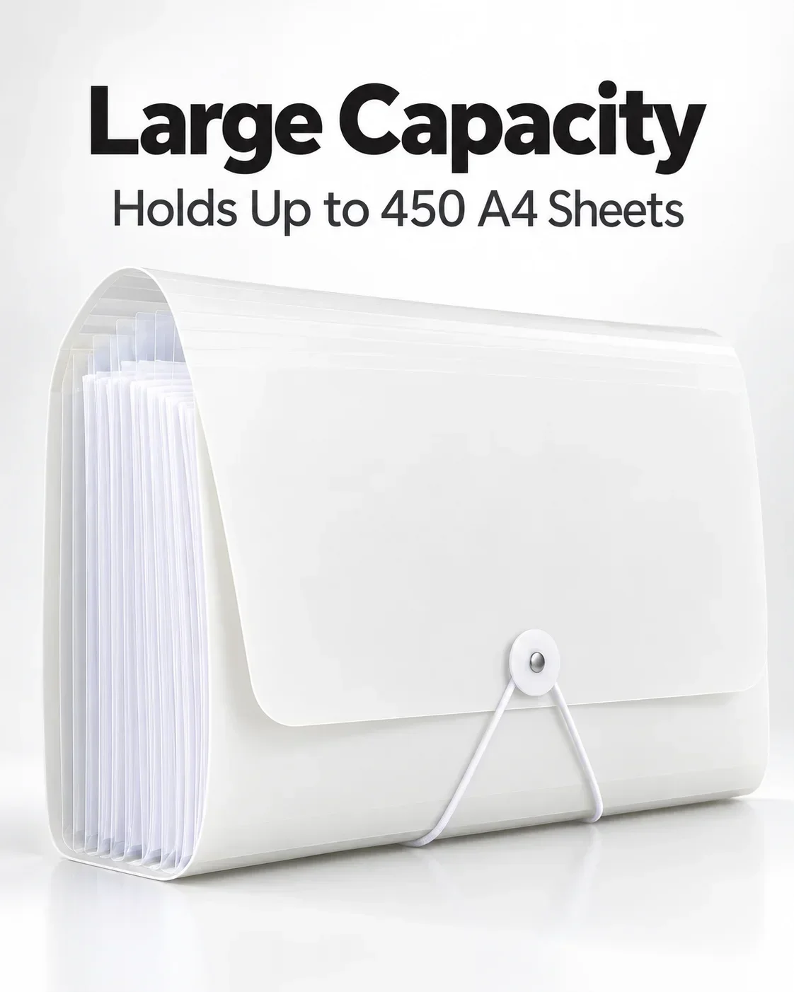 A4 13-Grid Expanding File Folder, Accordion Organizer Pouch, Large Capacity Test Paper Storage Bag for Students