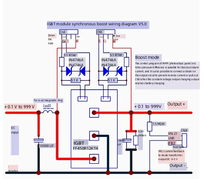 Placa de driver síncrona de módulo IGBT Boost/buck de alta potência