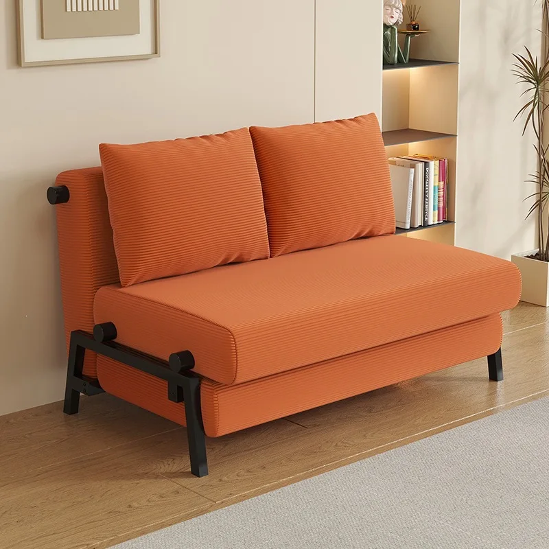 HYS sofa bed folding dual-purpose multi-functional push-pull bed household living room balcony single retractable integrated