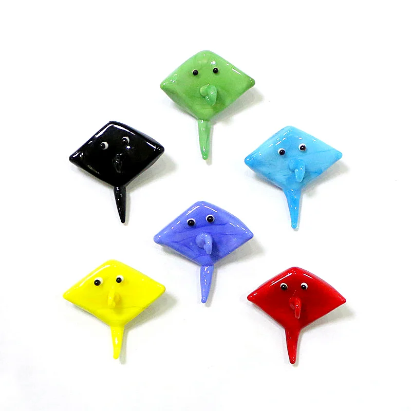 

Aquarium Decor Mini Glass Marine Animal Pendant Cute Manta Ray Fish Charm Stingray Trinkets for Diy Jewelry Making Accessories