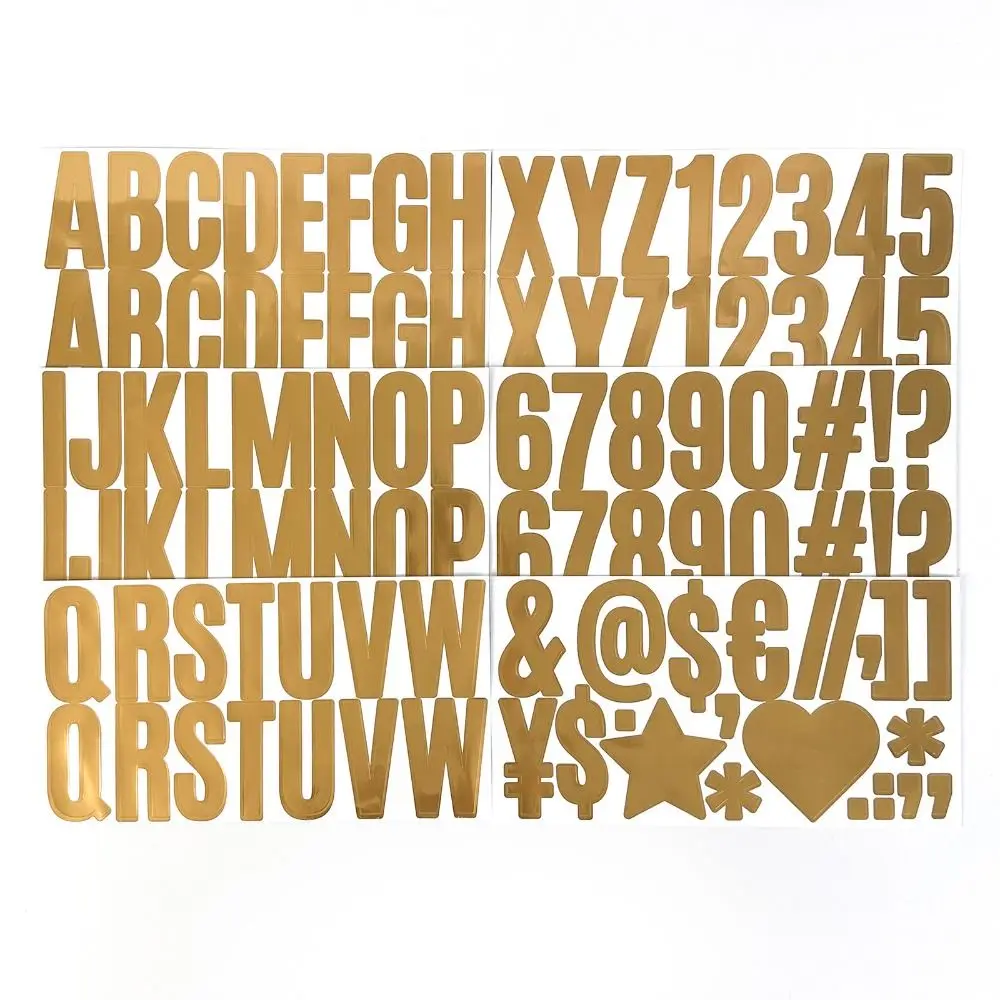 6 Sheets 2.5 Inch Mailbox Numbers Waterproof Self adhesive Letter Numbers Stickers Home School Office DIY Decor Sticker