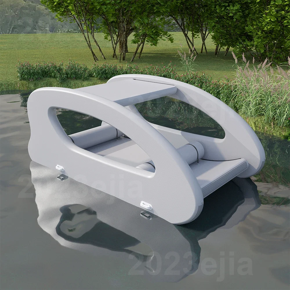 Hot Sale Floating Inflatable Electric Boat Solar Sustainable Inflatable House Boat With Motor For Water Play