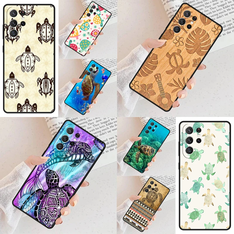 

Baby Sea Turtles Beach Phone Case For Samsung Galaxy S24 S23 S22 S21 Ultra S10 Note 10 Pro S20 Plus FE S9 S8 Cover