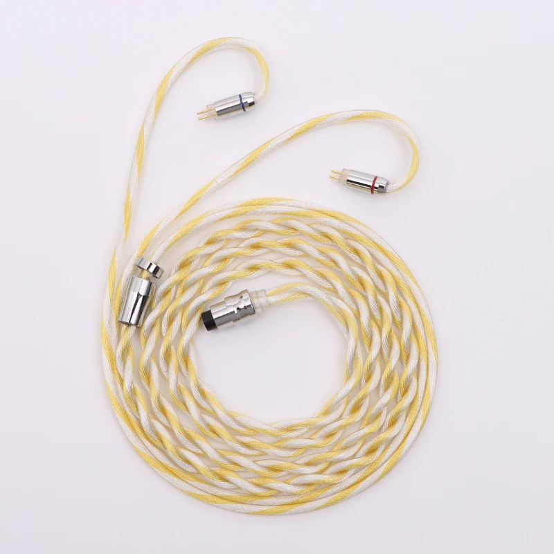 XINHS 6N Single Crystal Copper Coaxial Noise Reduction Modular Headphone Cable 2PIN MMCX Suitable for Stellaris Quartet MK4