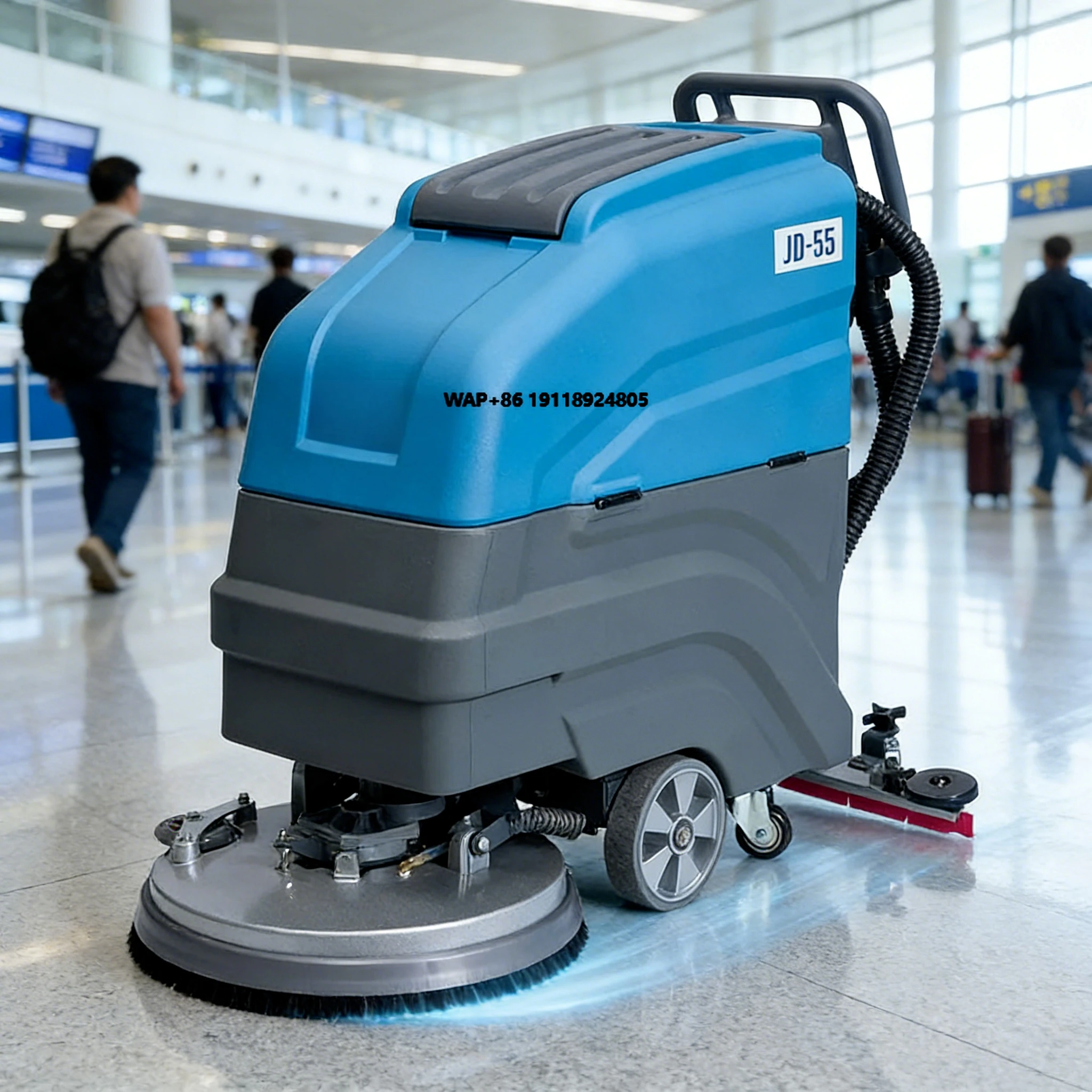 

Новая электрическая поломоечная машина с щеткой и скребком для уборки полов в холлах и коридорах отелей, для мраморных полов