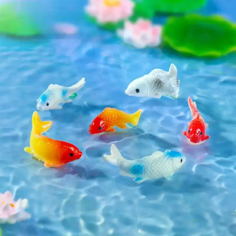 10 個 DIY 装飾金魚置物家の装飾ドールハウスミニチュアモデル魚鯉シミュレーション動物子供のおもちゃ